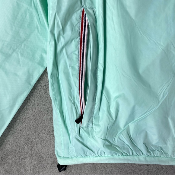 PEEKABOO BEANS Green Windbreaker Juniors Medium Full Zip Hoodie Lightweight Coat - Picture 10 of 13